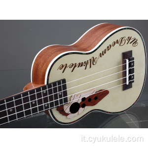 Ukulele in palissandro con scritte personalizzate